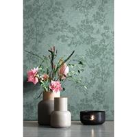 NEWROOM Tapete Grün Vliestapete Blumen - Blumentapete Floral Weiß Dunkelgrün Blätter Blüten Mustertapete Modern Natur - Grün