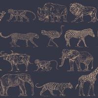 ART FOR THE HOME Vliestapete - Safari - Dunkelblau - 10mx53cm