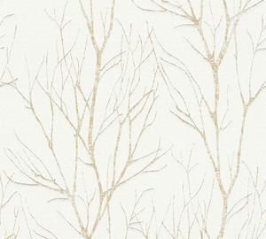 A.S. Création Vinyltapete, -, Waldtapete Wald Beige 372603 Tapete Blooming Wandtapete Design