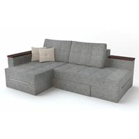 Vicco Ecksofa mit Schlaffunktion 240 x 160 cm Grau - Eckcouch Sofa Couch Schlafsofa