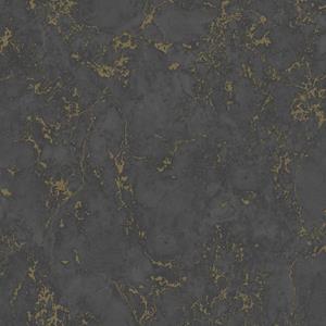 Dutch Wallcoverings Behang Marble Zwart En Goud