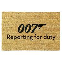 PYRAMID INTERNATIONAL Pyramid - James Bond Fußmatte 007 Reporting for Duty bedruckt, aus Kokosfaser, Unterseite aus PVC.