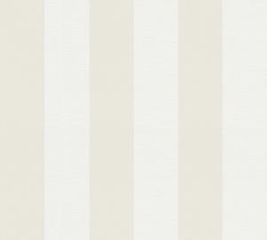 Livingwalls Behang Strepen Wit En Beige - 53 Cm X 10,05 M - As-314055