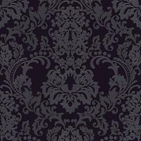 A.S. CREATIONS Barock-Tapete schwarz Glitzer | Ornament-Glitzertapete 361663 | Vliestapete Barock 36166-3 | Ornament-Tapete für Schlafzimmer & Wohnzimmer! - Schwarz