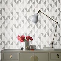 ART FOR THE HOME WOW - Vliestapete - Geometrisch Leinen - Grau/Weiß - 1005x52 cm