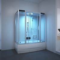 Home Deluxe DIAMOND stoomdouche met whirlpoolfunctie en LED-verlichting - 170 x 90 cm Wit