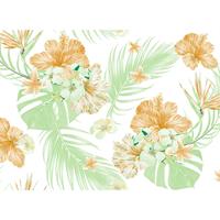 A.S. CREATIONS A.s.creations - DD118570 TropicalArt2 Designwalls fototapete blumen palmen dschungel 255 x 350 cm (4 Teile) Fototapeten online entdecken - Grün, Weiß