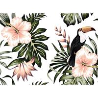 A.S. CREATIONS A.s.creations - DD118576 Toucan1 Designwalls fototapete blumen vögel dschungel 255 x 350 cm (4 Teile) Fototapeten online entdecken - Pink / Rosa, Weiß