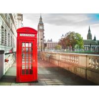 A.S. CREATIONS A.s.creations - DD118686 PhoneBooth Designwalls fototapete stadt london 255 x 350 cm (4 Teile) Jetzt Fototapeten günstig kaufen - Braun, Rot