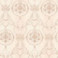 A.S. CREATIONS A.s.creations - Barock-Tapete Ornament-Tapete Beige Crème Grau Pink Rosa Vliestapete Beige Crème Grau Pink Rosa 330835 33083-5 - Beige / Crème, Grau,