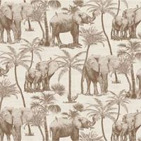 Dutch Wallcoverings Behang Elephant Grove Beige