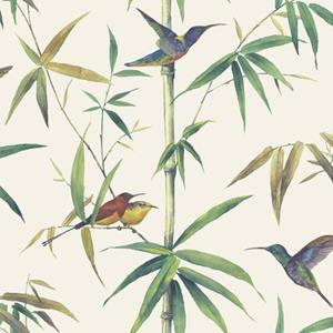 Noordwand Behang Kolibri and Bamboo ecru