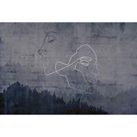 A.S. CREATIONS A.s.creations - DD118065 SilverOutline Atelier 47 fototapete wald gemälde modern 270 x 400 cm (4 Teile) Fototapeten Online-Shop - Blau, Weiß