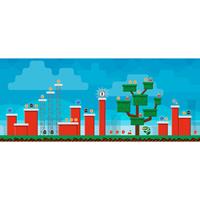 A.S. CREATIONS A.s.creations - DD108940 Arcade AP Digital 4 fototapete kinderzimmer 250 x 600 cm (6 Teile) Fototapeten online entdecken - Blau, Rot