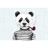 A.S. CREATIONS A.s.creations - DD118195 ModernPanda1 Atelier 47 fototapete tiere grafik modern 270 x 400 cm (4 Teile) Jetzt Fototapeten günstig kaufen - Blau, Rot