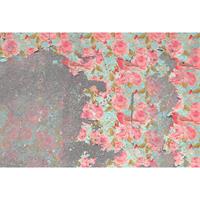 A.S. CREATIONS DD109010 RelicWallpaper AP Digital 4 fototapete blumen rosen betonoptik 270 x 400 cm (4 Teile) Fototapeten Online-Shop - Blau, Pink / Rosa