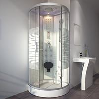 Home Deluxe Dampfdusche White Pearl (Cr) 90x90 cm mit Dampf I Duschkabine, Duschtempel, Regendusche, Komplettdusche