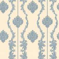 A.S. CREATIONS A.s.creations - Barock-Tapete Ornament-Tapete Tapeten Wohnzimmer Beige Crème Blau Grau Vliestapete Beige Crème Blau Grau 344936 34493-6 - Beige /