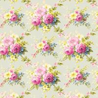 A.S. CREATIONS A.s.creations - Blumentapete florale Tapete Tapeten Wohnzimmer Bunt Grün Vliestapete Bunt Grün 345083 34508-3 - Bunt, Grün