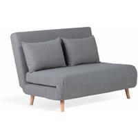 2-Sitzer Sofa Elen aus Stoff Polyester Hellgrau - Hellgrau