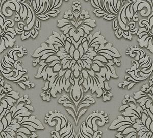 A.S. CREATIONS Barock-Tapete Ornament-Tapete Beige Crème Grau Silber Vliestapete Beige Crème Grau Silber 368981 36898-1 - Beige / Crème, Grau, Silber