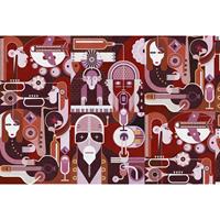A.S. CREATIONS A.s.creations - Fototapete wall of sound2 DD113337 Livingwalls Walls by Patel Vliestapete Grau Rosa Rot Schwarz Violett Weiss - Beige, Braun, Rot