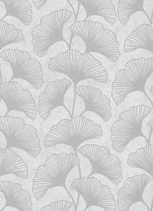 dutchwallcoverings Dutch Wallcoverings Behang Carat Deluxe Bloem Wit/Grijs 10064-31