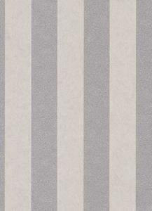 dutchwallcoverings Dutch Wallcoverings Behang Carat Deluxe Streep Beige/Zilver 10077-02