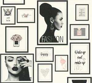 A.S. CREATIONS Mustertapete Tapeten mit Muster Tapete Jugendzimmer Grau Schwarz Anthrazit Weiß Vliestapete Grau Schwarz Anthrazit Weiß 369181 36918-1 - Grau,