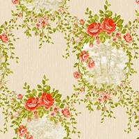 A.s. Création Behang Bloemen Rood, Groen En Beige - As-344991