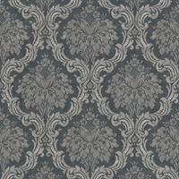 A.S. CREATIONS A.s.creations - Barock-Tapete Ornament-Tapete Grau Schwarz Anthrazit Vliestapete Grau Schwarz Anthrazit 367166 36716-6 - Grau, Schwarz / Anthrazit