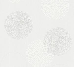A.s. Création Behang Grafische Cirkels Crème En Wit - 53 Cm X 10,05 M - As-937922
