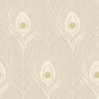 A.S. CREATIONS A.s.creations - Tapete mit Federn Feder-Tapete Tapete Büro Beige Crème Grau Silber Vliestapete Beige Crème Grau Silber 369717 36971-7 - Beige /