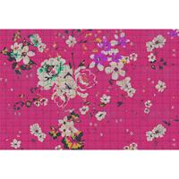 A.S. CREATIONS Fototapete flower plaid 2 DD113827 Livingwalls Walls by Patel Vliestapete Grün Rosa Rot - Blau, Grau