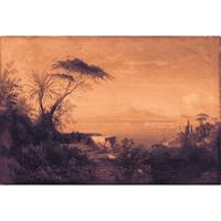 A.S. CREATIONS A.s.creations - DD117260 AncientPaint.2 Atelier 47 fototapete gemälde landschaft 270 x 400 cm (4 Teile) Fototapeten bei BRICOFLOR kaufen - Orange /