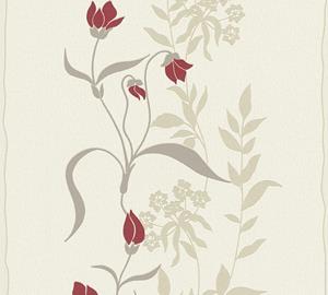 A.s. Création Behang Bloemen Crème, Rood En Beige - 53 Cm X 10,05 M - As-958741