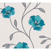 A.S. CREATION Blumentapete Türkis Papiertapete 292421 292421