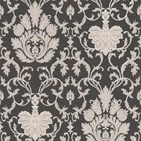 A.S. CREATIONS Barock-Tapete Ornament-Tapete Tapete Flur Beige Crème Silber Schwarz Anthrazit Papiertapete Beige Crème Silber Schwarz Anthrazit 339058 33905-8