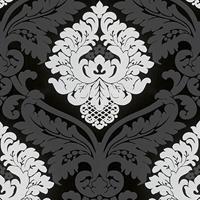 A.S. CREATIONS Barock-Tapete schwarz weiß grau | Ornament-Tapete glänzend 554314 | Vliestapete Ornament 55431-4 | Barock-Tapeten für Schlafzimmer & Wohnzimmer!