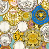 A.S. CREATIONS A.s.creations - Versace-Tapete gold bunt | Italienische Luxus-Tapete 349011 für Wohnzimmer & Schlafzimmer | Glänzende Vliestapete 34901-1 |