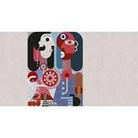 A.S. CREATIONS A.s.creations - Fototapete couples 3 DD113882 Livingwalls Walls by Patel Vliestapete Beige Blau Rot - Beige, Orange, Rot, Schwarz