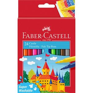 FABER-CASTELL Fasermaler CASTLE, 24er Kartonetui