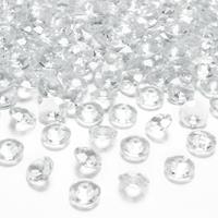 400x Hobby/decoratie transparante diamantjes/steentjes 12 mm/1,2 cm -