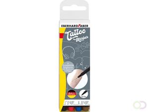 Eberhard Faber tattoostiften Brush en Kalligrafie zwart 4 stuks