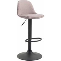 CLP Barhocker Kiel Stoff-taupe-Metall matt schwarz