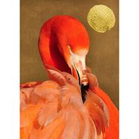A.S. CREATIONS A.s.creations - DD119957 FlamingoinSun ARTist fototapete flamingo vögel tiere 280 x 200 cm (2 Teile) | Online Fototapeten bestellen - Gold, Rot
