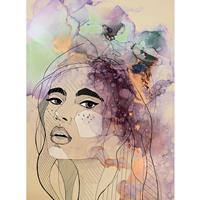 A.S. CREATIONS A.s.creations - DD120013 Lady2 ARTist fototapete modern 270 x 200 cm (2 Teile) | Fototapeten bei BRICOFLOR kaufen - Beige / Crème, Violett / Lila