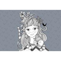 A.S. CREATIONS A.s.creations - DD120077 Catgirl1 ARTist fototapete modern 270 x 400 cm (4 Teile) | Online Fototapeten bestellen - Grau, Weiß