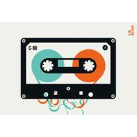 A.S. CREATIONS A.s.creations - DD120141 Mixtape ARTist fototapete modern 270 x 400 cm (4 Teile) | Fototapeten online entdecken - Blau, Orange / Terrakotta