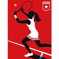 A.S. CREATIONS A.s.creations - DD120169 Tennisplayer ARTist fototapete modern 270 x 200 cm (2 Teile) | Fototapeten online entdecken - Rot, Schwarz / Anthrazit